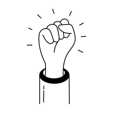 A doodle style icon showing activism