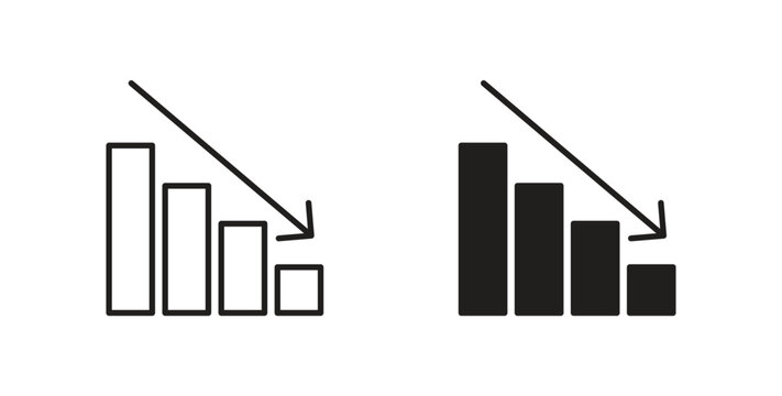 Chat arrow down icon vector design elements. icon in flat and line style.