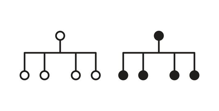 Chart tree icon vector design elements. icon in flat and line style.