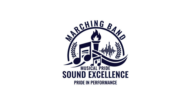 Marching Band Musical Pride Sound Excellence Logo Design