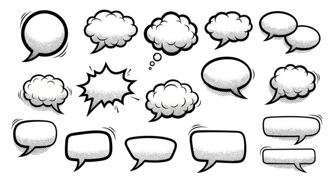 Speech Bubbles Collection: Comic Style Speech Balloons for Dialogue and Communication