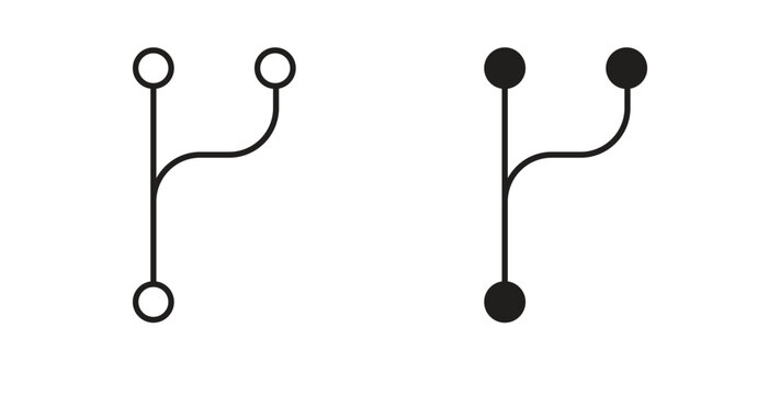 Code branch icon vector design elements. icon in flat and line style.