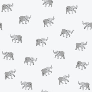 Baby Elephant Pattern Safari Kids Design