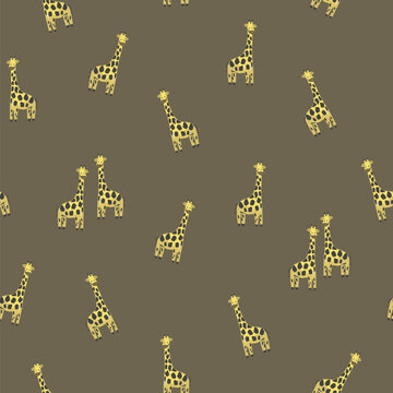 Adorable Giraffe Seamless Pattern Baby Style