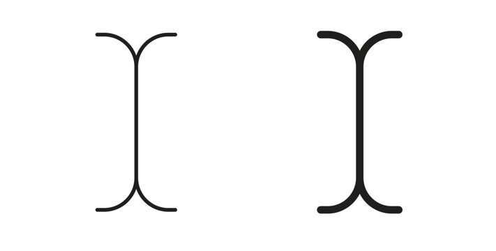 Cursor text icon vector design elements. icon in flat and line style.