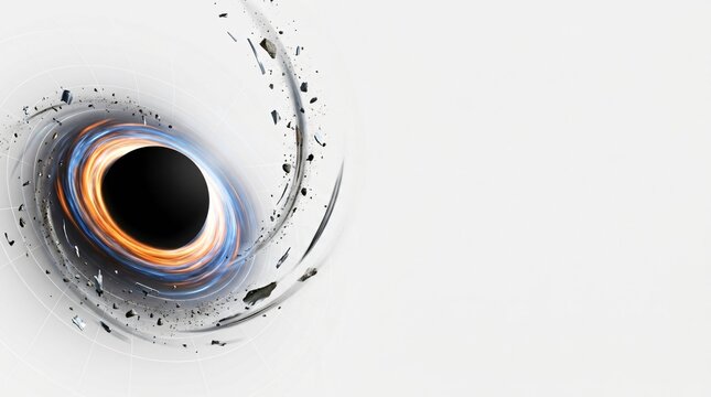 Black Hole Swirling Debris Space Nebula Cosmic Event.
