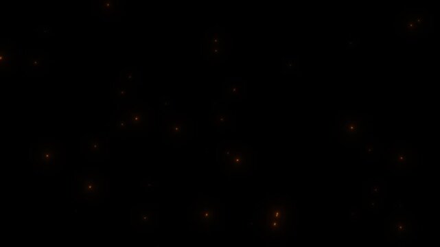 Light Particles Rising. Floating Fire Ash Sparks