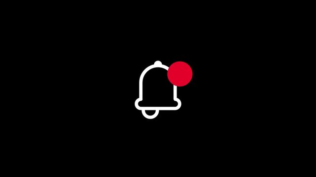 A bell icon with a red notification badge indicating a new unread alert or message has been received by the user