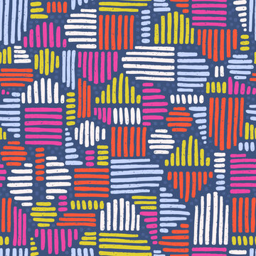 Hand drawn abstract seamless pattern, ethnic background, simple style - great for textiles, banners, wallpapers, wrapping - vector design