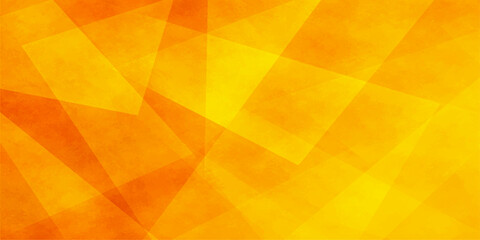 Obraz premium Creative abstract background with yellow leaves and orange geometric triangle patterns featuring a colorful mosaic vector design of polygon shapes and diamond textures for a modern web backdrop art