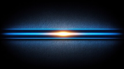 Obraz premium Abstract glowing light beam with blue and orange colors on dark background