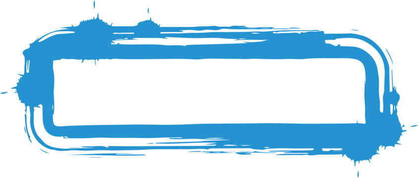 Blue gradient frame with white highlights and drop shadow on white background