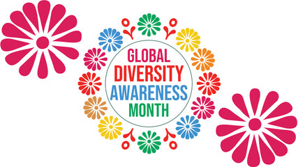 Fototapeta premium Global Diversity Awareness Month contemporary design highlighting acceptance and belonging