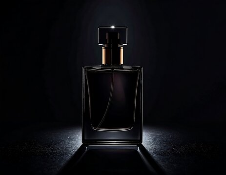 Luxury fragrance bottle branding concept with elegant perfume packaging