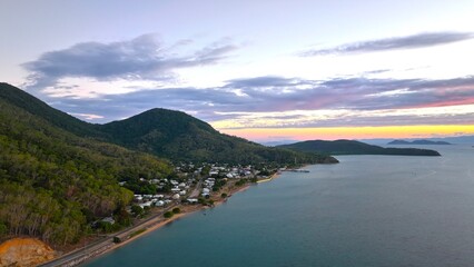 Fototapeta premium Spectacular sunset of Palm Island Queensland Australia
