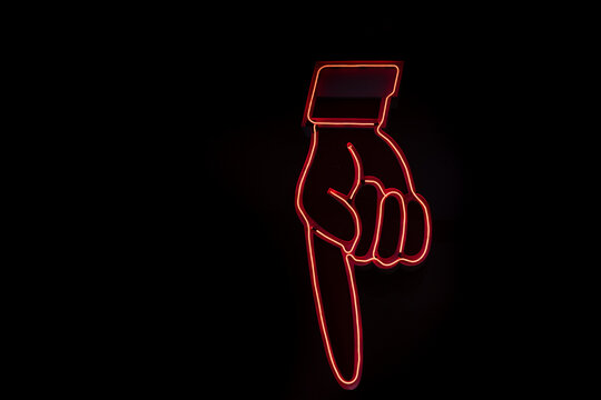 Neon Hand Gesture Interactive Exhibit.