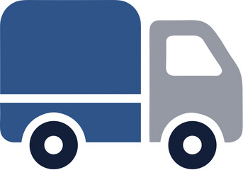 Fototapeta premium Flat Design Transportation Delivery Truck Vehicle Automobile Cargo Logistics Icon