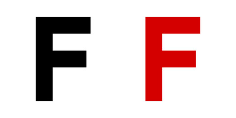 Fototapeta premium F black and red Mark school result icons