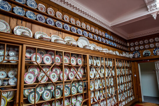 porcelain cabinet in a castle 