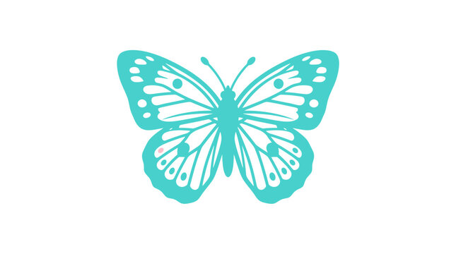 Intricate butterfly stencil vector, decorative cream insect silhouette with geometric wing patterns, elegant butterfly cutout for laser cutting