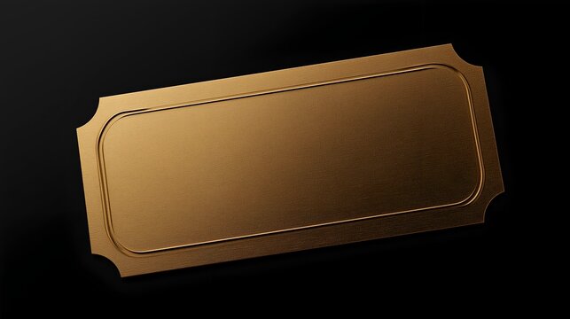 Elegant gold label on a black background ideal for branding, design, or product presentation.