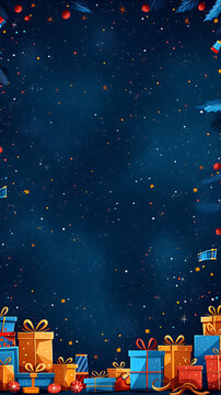 Happy Father's Day text on vertical dark navy background with floral pattern for mobile story.