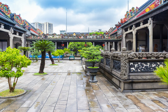 Courtyard of the Chen Clan Ancestral Hall in Guangzhou, China