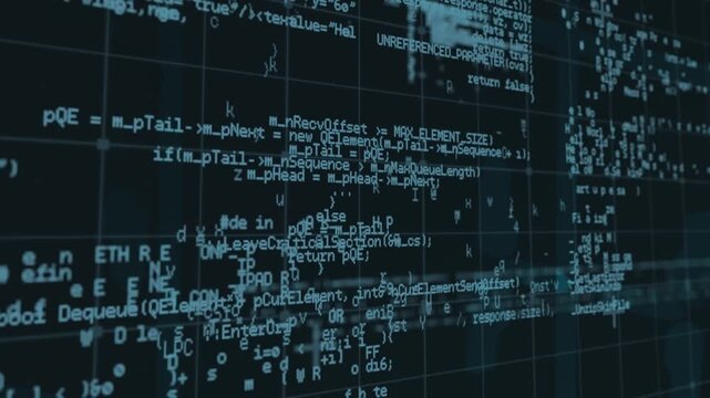 Animation of computer data processing over grid
