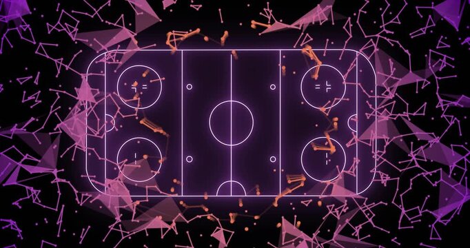 Neon fragments sparking, triangles sweeping inward, forming neon playfield, revealing match layout