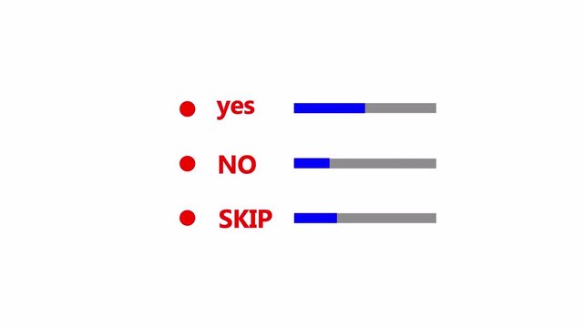 yes, no ,skip ,option button animation for survey and poll in transparent background in 4k animation with alpha channel yes ,no , skip , option animation button