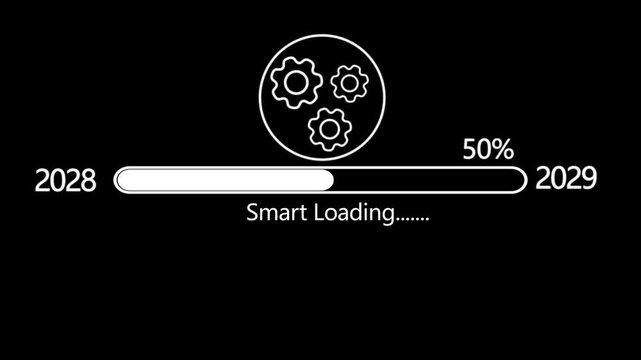 loading bar animation with optional luma matte. Alpha Luma Matte included. 4k video black background 