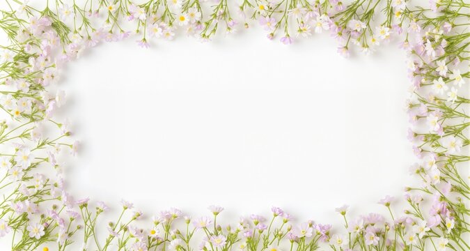 dainty wildflowers as a frame border
