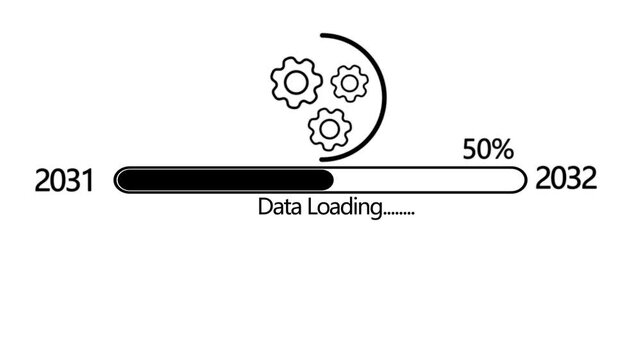 loading bar animation with optional luma matte. Alpha Luma Matte included. 4k video white background 