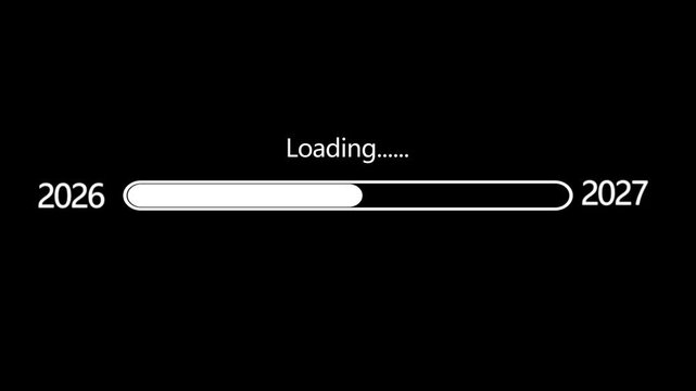 Motion graphic shape vector animation. Computer downloading scale movement.black background 