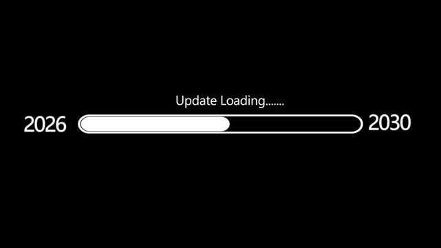 Motion graphic shape vector animation. Computer downloading scale movement.black background 