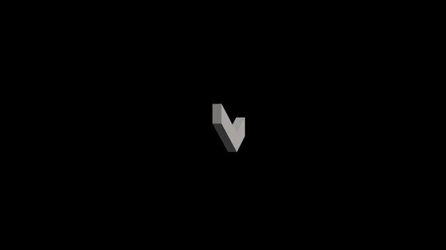 3 d animated checkmark rotating on black background, minimalist motion for ui and ux projects tick success