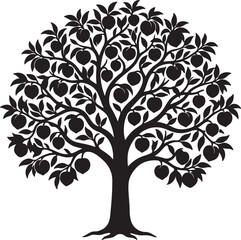 Obraz premium Japanese Maple Tree Silhouette, Oriental Garden Vector, Zen Landscape Graphic, Asian Logo Design