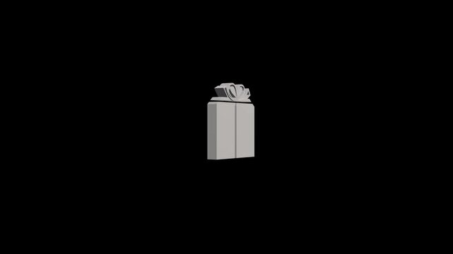 3 d rotating gift box animation on black background, for holiday sales, e-commerce, and celebration marketing