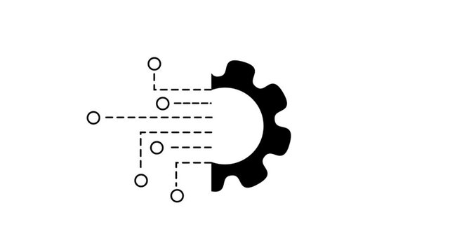 Get your hands on this beautifully designed animated icon of data integration, digital technology vector