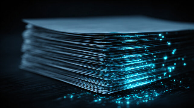 Digital data documents stack concept