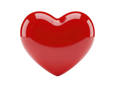 A vibrant red heart symbolizing love and affection