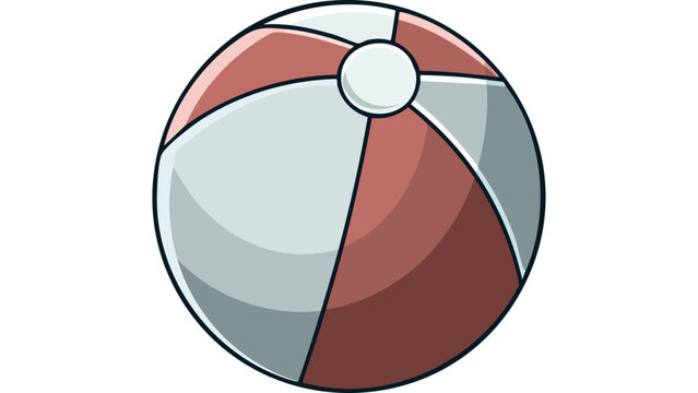 Beach ball icon with colorful segments representing summer leisure activity and outdoor play equipment vector