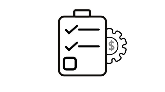 Insurance policy animated icon. animated icon related to bill and payment. suitable for user interface, provide visual feedback and more. alpha channel withe background