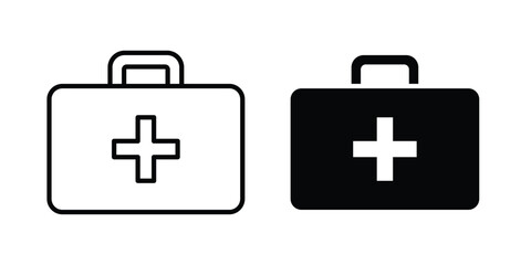 Obraz premium First aid icon. glyph solid icons collection. Line icons