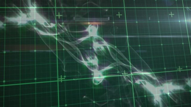 Animation of text with globe and network of connections