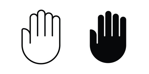 Obraz premium Hand icon. glyph solid icons collection. Line icons