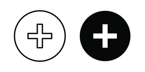 Obraz premium Hospital sign. glyph solid icons collection. Line icons