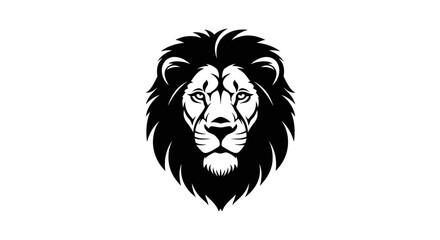 Obraz premium Majestic Lion Head Vector Illustration on White Background.