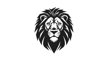 Fototapeta premium Majestic Lion Head Vector Illustration on White Background.