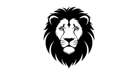 Obraz premium Majestic Lion Head Vector Illustration on White Background.